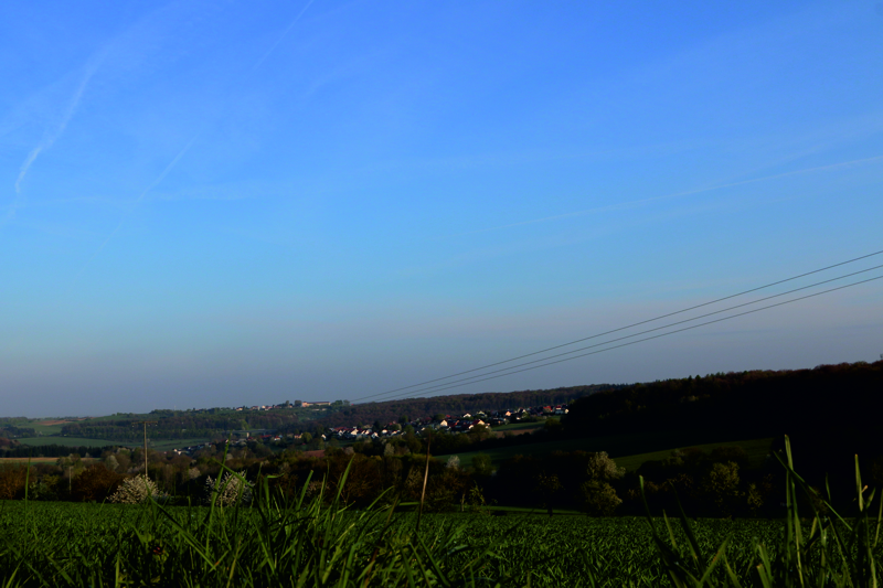 Windsberg während der "Blauen Stunde" vom Langenberg aus (Bestellnummer: 08). 