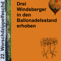 Drei Windsberger in Adelsstand erhoben – Ballonfahrt am 19.07.2014 mit D-OSUS